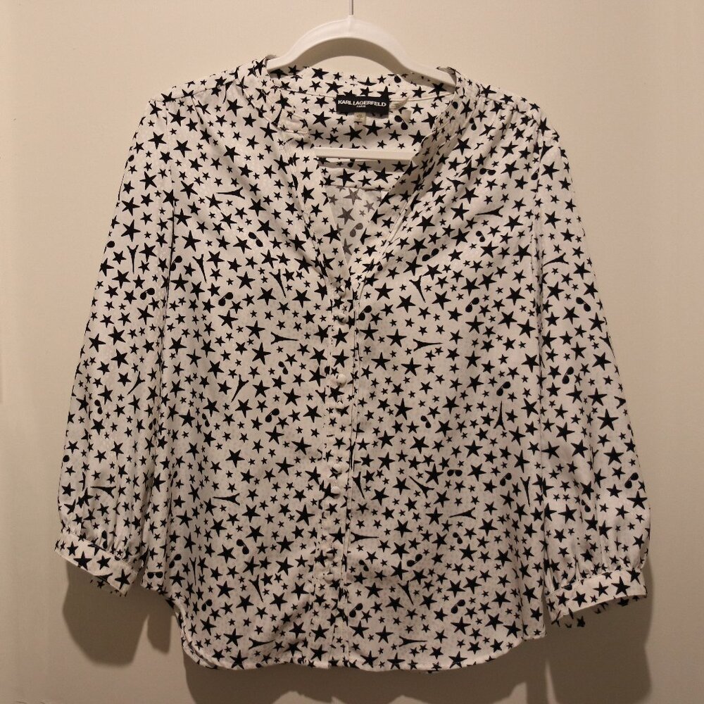 Karl Lagerfeld Paris Star & Eiffel Tower-Print Shirt